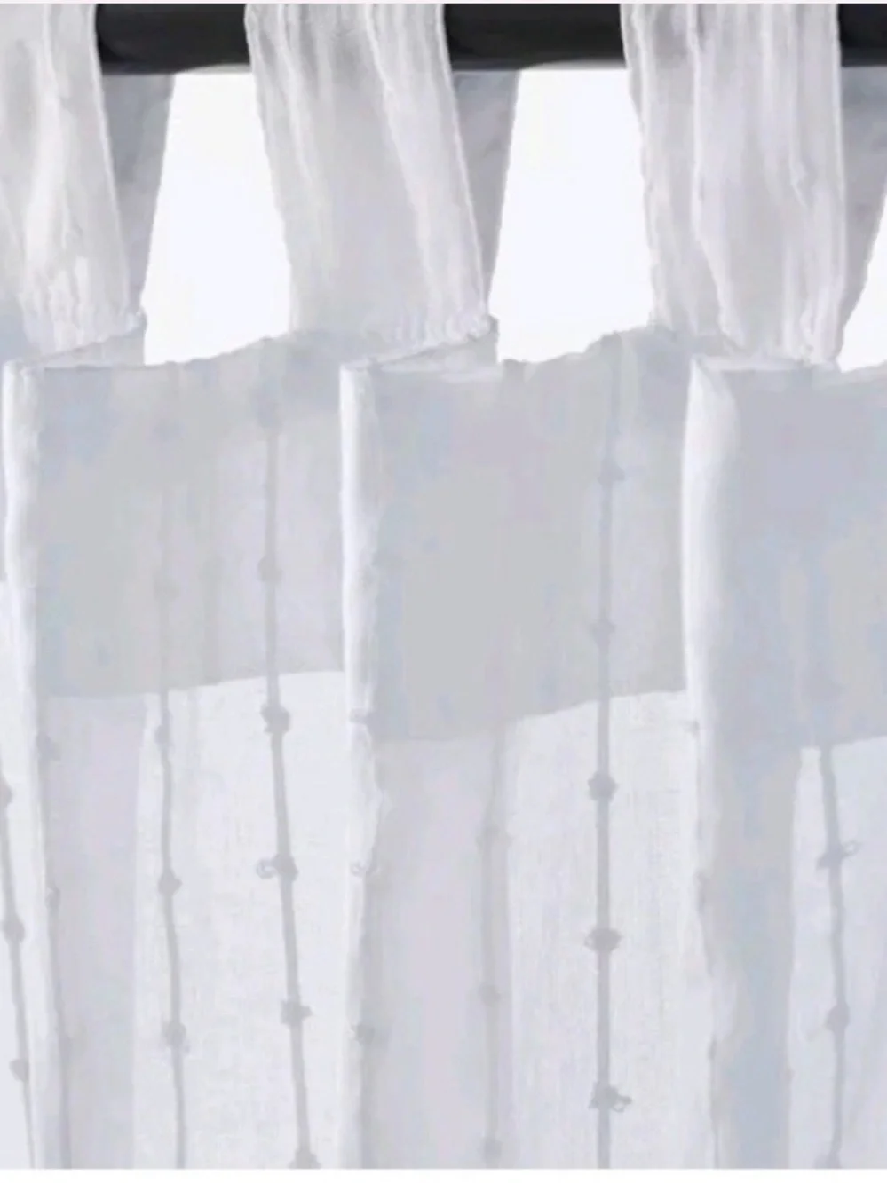 New IKEA Matilda White 2 Curtains Panels 55”x98”